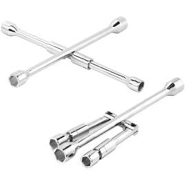 Performance Tool 6 Point Metric and SAE 4-Way Folding Lug Wrench 7 in. L 1 pc
