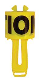 US Tape TapeWiz 300 ft. L X 1/2 in. W Plastic Caution Cuidado Barricade Tape and Reel Yellow