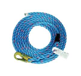 Safety Works Polyester/Steel Rope with Snap Hook 50 ft. L Blue 1 pc