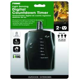 Prime Outdoor Countdown Timer 125 V Black