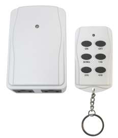 Prime Indoor Timer With Remote Control and Grounded Outlets White