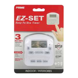 Prime EZ-SET Indoor Digital Timer 125 V White