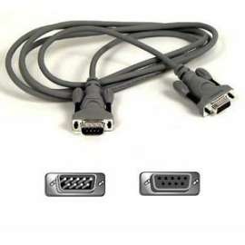 Belkin CGA/EGA Monitor or Serial Mouse Extension Cable, DB-9 Male, DB-9 Female Monitor, 6ft, Charcoal