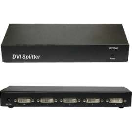 4XEM 4-Port DVI Video Splitter 1900x1200, 350 MHz to 350 MHz, DVI In, DVI Out