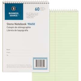 Bus. Source Green Tint Steno Notebook