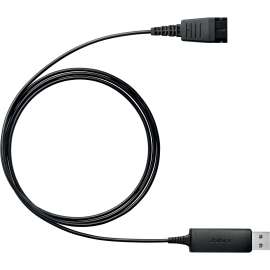 Jabra LINK 230 USB Adapter - Quick Disconnect/USB Audio Cable for Audio Device, Headset - First End: 1 x USB Type A - Male - Second End: 1 x Quick Disconnect Audio - Black
