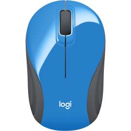 Logitech Wireless Mini Mouse M187 Ultra Portable, 2.4 GHz with USB Receiver, 1000 DPI Optical Tracking, 3-Buttons, PC / Mac / Laptop - Blue - Optical - Wireless - Radio Frequency - 2.40 GHz - Blue - USB - 1000 dpi - Scroll Wheel - 3 Button(s)