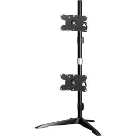 Amer Dual Monitor Stand Vertical Mount Max 32" Monitors, Up to 32" Screen Support, 52.91 lb Load Capacity, 38" Height x 12.1" Width, Aluminum Alloy, Steel