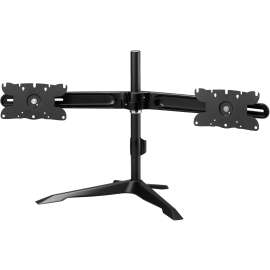 Amer Dual Monitor Stand for Up to 32" Displays, Up to 32" Screen Support, 17.60 lb Load Capacity, 12.9" Height x 42" Width x 19.8" Depth, Aluminum Alloy, Plastic, Steel
