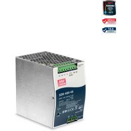 TRENDnet 480W, 48V DC, 10A AC to DC DIN-Rail Power Supply with PFC Function, TI-S48048 - 48V 480W Output Industrial