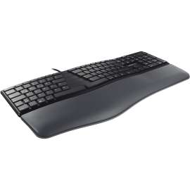 CHERRY ERGO KC 4500 Keyboard, Full Size, Black, Padded Nonremoveable Palm Rest