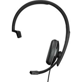 EPOS ADAPT 135 II Headset - Stereo - Mini-phone (3.5mm) - Wired - 20 Hz - 20 kHz - On-ear - Monaural - 3.67 ft Cable - Noise Cancelling Microphone - Noise Canceling - Black