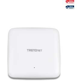 TRENDnet AX1800 Dual Band WiFi 6 PoE+ Access Point, 1201Mbps WiFi AX + 576Mbps WiFi N, MU-MIMO, OFDMA,1024 QAM, WDS, Client Bridge, WDS Bridge, AP, WDS Station, White, TEW-921DAP, 2.40 GHz, 5 GHz, Internal, MIMO Technology, 1 x Network (RJ-45)