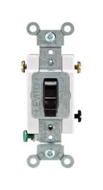 Leviton Commercial 15 amps Toggle Switch Brown 1 pk