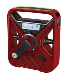 Eton American Red Cross Red Weather Alert Radio Flashlight Digital Battery Operated