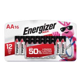 Energizer Max Premium AA Alkaline Batteries 16 pk Carded