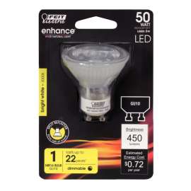Feit Electric Enhance MR16 GU10 LED Bulb Bright White 50 Watt Equivalence 1 pk