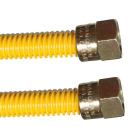 Dormont 1/4 in. Flare Sizes X 3/8 in. D Flare 16 in. Corrugated Stainless Steel Gas Connector