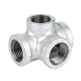STZ Industries 1/2 in. FIP each X 1/2 in. D FIP 1/2 in. D FIP Galvanized Malleable Iron Side Out Tee