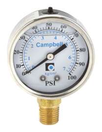 Campbell Various 1/4 in. Pressure Gauge