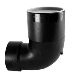 Charlotte Pipe 4 in. Hub X 3 in. D Spigot ABS Elbow