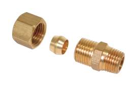 Dial 1/4 in. H X 1/8 in. W Brass Coupling Union