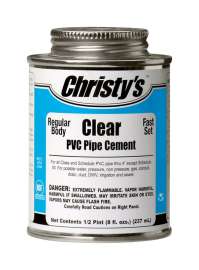 Christy's Clear Cement For PVC 8 oz