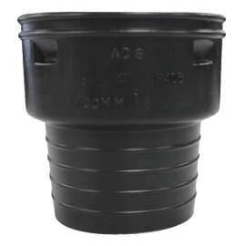 Advance Drainage Systems 6 in. Snap X 4 in. D Snap Polyethylene Corrugated-to-Clay Pipe Adapter 1 pk