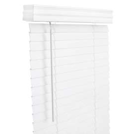 Living Accents Faux Wood 2 in. Blinds 43 in. W X 60 in. H White Cordless