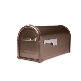 Architectural Mailboxes Hillsborough Galvanized Steel Post Mount Copper Mailbox