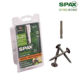SPAX PowerLag 1/4 in. in. X 2-1/2 in. L T-30 Washer Head Structural Screws 12 pk