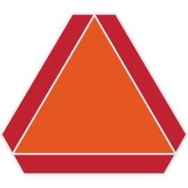 Hillman English Orange/Red Slow Moving Vehicle Sign 14 in. H X 16 in. W