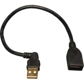 Tripp Lite 10 Inch USB A/A Extension Cable USB-A Left-Angle M to USB-A F, USB, Extension Cable, 10", 1 x Type A Male USB