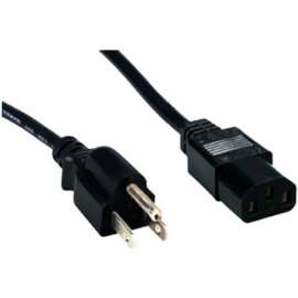 Comprehensive Cable Comprehensive Standard PC Power Cord, NEMA 5-15P to IEC 60320-C13, 18/3 SVT, Black 15ft., For Monitor, Printer, Scanner, Computer, 125 V AC10 A, Black, 15 ft Cord Length