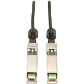 Tripp Lite 3M SFP+ 10Gbase-CU Twinax Passive Copper Cable SFP-H10GB-CU3M Compatible Black 10ft 10', SFP+ for Network Device, 9.84 ft, 1 x SFF-8431 Male SFP+, 1 x SFF-8431 Male SFP+