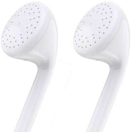 4XEM Premium Earphones With Mic For iPhone/iPod/iPad, Stereo, White, Wired, 32 Ohm