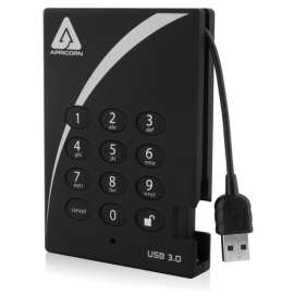 Apricorn Mass Storag Apricorn Aegis Padlock 2 TB Portable Hard Drive, External, USB 3.0, 5400rpm, 3 Year Warranty