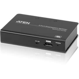 Aten Technologies ATEN 4-Port 4K DisplayPort Splitter-TAA Compliant, 4096 x 2160, DisplayPort, Metal