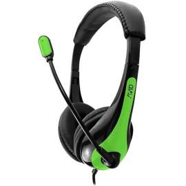 Ergoguys AVID AE-36 HEADSET WITH NOISE CANCELLING MIC & 3.5MM PLUG GREEN - Stereo - Mini-phone (3.5mm) - Wired - 32 Ohm - 20 Hz - 20 kHz - Over-the-head - Binaural - Circumaural - 6 ft Cable - Noise Cancelling, Bi-directional Microphone - Green