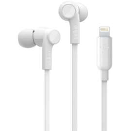 Belkin Mobile Belkin ROCKSTAR Headphones with Lightning Connector - Stereo - Lightning Connector - Wired - Earbud - Binaural - In-ear - 3.67 ft Cable - White