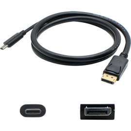 AddOn 3ft USB 3.1 (C) Male to DisplayPort Male Black Cable - 3 ft DisplayPort/USB-C A/V Cable for Audio/Video Device, Notebook, Smartphone, Tablet, PC, Monitor, Projector - First End: 1 x USB 3.1 Type C - Male - Second End: 1 x DisplayPort 1.2 Digit