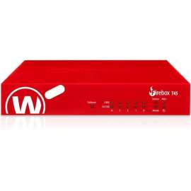 WatchGuard Firebox T45-W-PoE Network Security/Firewall Appliance - Intrusion Prevention - 5 Port - 10/100/1000Base-T - Gigabit Ethernet - 504.32 MB/s Firewall Throughput - Wireless LAN IEEE 802.11ax - 5 x RJ-45 - 1 Year Total Security Suite - Tablet