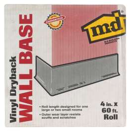 M-D 4 in. H X 60 ft. L Prefinished White Vinyl Wall Base
