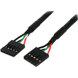 StarTech.com 18in Internal USB IDC Motherboard Header Cable, IDC Female, IDC Female, 18, Black