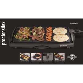 Proctor Silex Black Plastic Nonstick Surface Electric Griddle 200 sq in