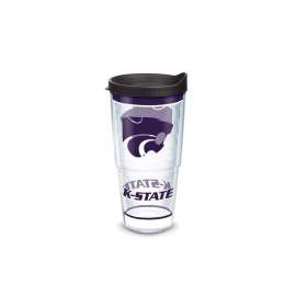 Tervis 24 oz Kansas State University Black/Clear BPA Free Insulated Tumbler with Travel Lid