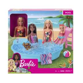 Mattel Barbie Doll and Pool Set Assorted 6 pc