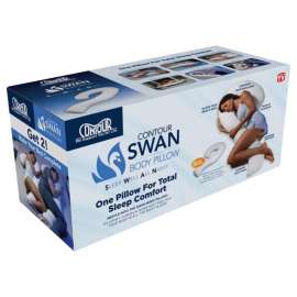 As Seen On TV Contour Swan Body Pillow Polyester/Viscose Rayon 1 pk