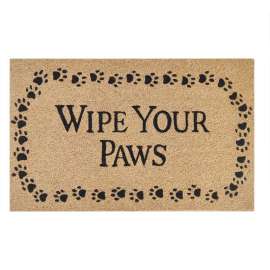 First Concept 30 in. L X 18 in. W Black/Brown Wipe Your Paws Coir Door Mat