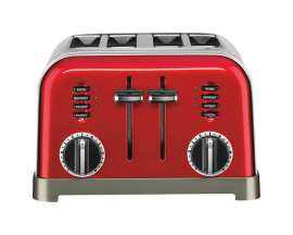 Cuisinart - Red 4 Slice Metal Classic Toaster